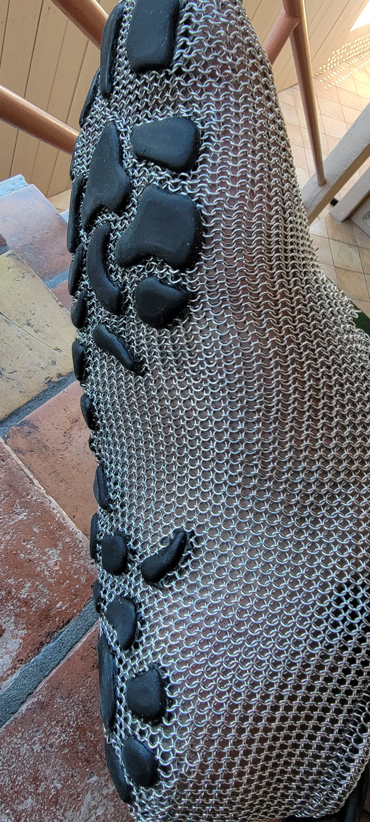 Underside of a physical Foot Heros prototype with added dark walking pads
